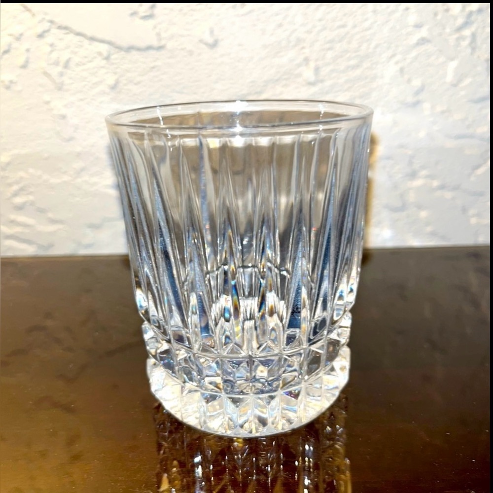 VTG Heritage Clear  by Fostoria Double Old Fashioned Rocks Glass Lead Crystal 4”